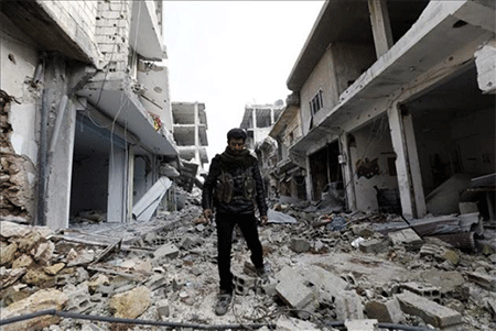 Combatientes Kurdos persiguen a Daesh en Kobani